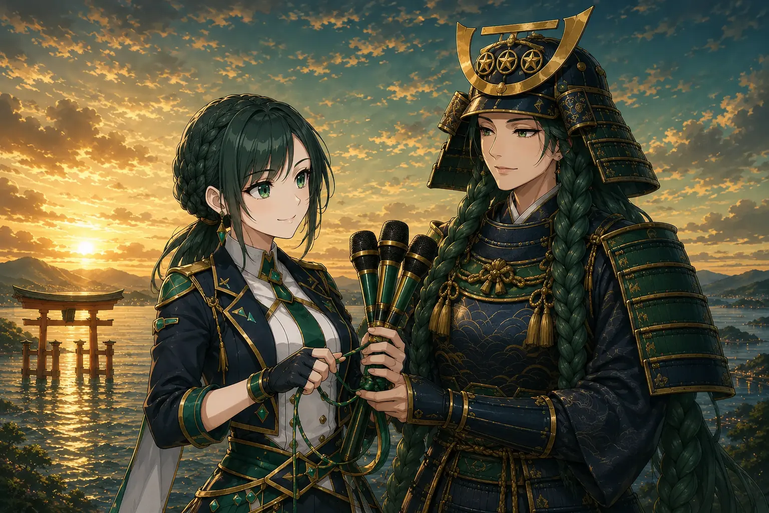 広島代表・三矢結月と武将AI・毛利元就